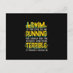 Cartes Pour Fêtes Annuelles Funny Swimming Gift For Swimmer