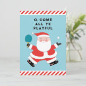 Cartes Pour Fêtes Annuelles Funny Tennis de table Noël (Debout devant)