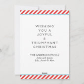 Cartes Pour Fêtes Annuelles Funny Tennis de table Noël (Dos)