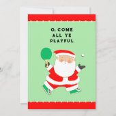 Cartes Pour Fêtes Annuelles Funny Tennis de table Noël (Devant)