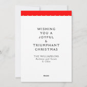 Cartes Pour Fêtes Annuelles Funny Tennis de table Noël (Dos)