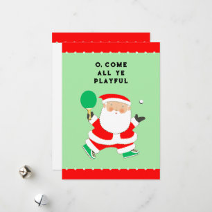 Cartes Pour Fêtes Annuelles Funny Tennis de table Noël