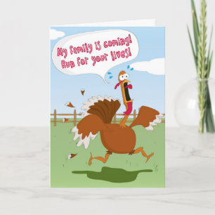 Cartes Pour Fêtes Annuelles Funny Thanksgiving Day Greeting Card