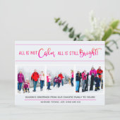 Cartes Pour Fêtes Annuelles Funny Trois Photo Tout N'Est Pas Calme Lumineuse L (Debout devant)