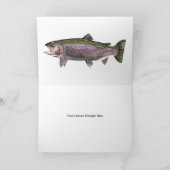 Cartes Pour Fêtes Annuelles Funny Truite Pêche Pun Noël Festif Personnalisé (Intérieur)