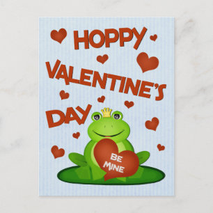 Cartes Pour Fêtes Annuelles Funny Valentine's Day Frog Prince Postcard
