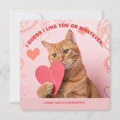 Cartes Pour Fêtes Annuelles Funny Valentine's Day "I Guess I Like You" (Devant)