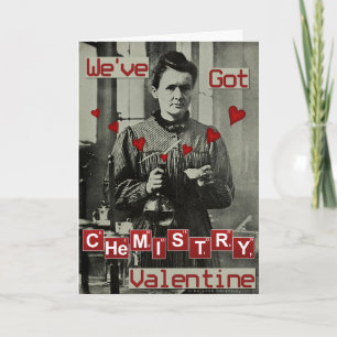 Cartes Pour Fêtes Annuelles Funny Valentine's Day Marie Curie Chemistry