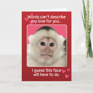 Cartes Pour Fêtes Annuelles Funny Valentines Jour visage personnalisable