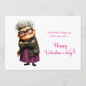 Cartes Pour Fêtes Annuelles Funny Whimsical Grumpy Lady Valentine’s Day Card (Devant)