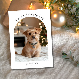 Cartes Pour Fêtes Annuelles Furie Photo Funny Pawlidays Chien Animal de Compag