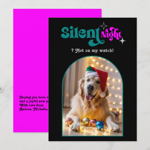 Cartes Pour Fêtes Annuelles Fusion Festive Drôle Photo Rétro de Noël pour Chie