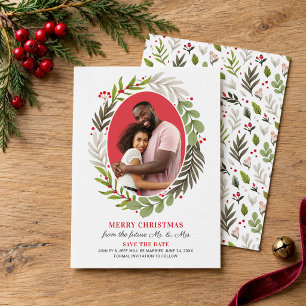 Cartes Pour Fêtes Annuelles Futur M. et Mme Noël, Sauvegardez la date