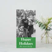 Cartes Pour Fêtes Annuelles G06 Green Color (Debout devant)