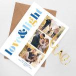 Cartes Pour Fêtes Annuelles Galerie "Amour et Lumière" de 3 Photos Hanoukka<br><div class="desc">Ces belles cartes de voeux Hanoukka sont entièrement personnalisables. Ajoutez votre propre photo et message pour un design unique.</div>