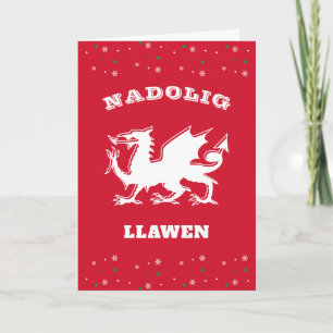 Cartes Pour Fêtes Annuelles Gallois Dragon Thématique Nadolig Llawen Joyeux No