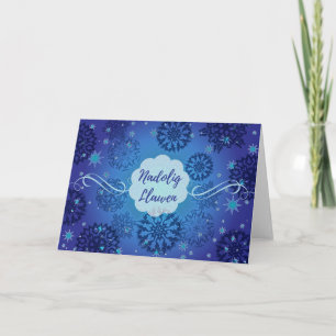 Cartes Pour Fêtes Annuelles Gallois Noël Nadolig Llawen Snowflakes