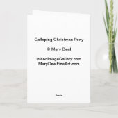 Cartes Pour Fêtes Annuelles Galoping Christmas Pony (Dos)
