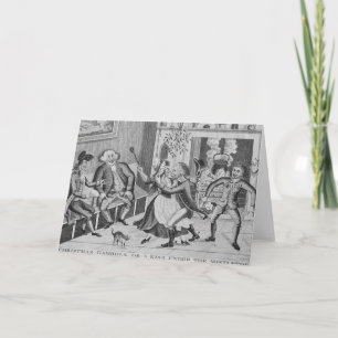 Cartes Pour Fêtes Annuelles Gambols de Noël, ou un baiser sous