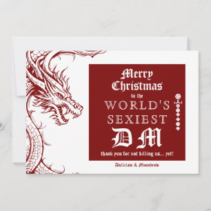 Cartes Pour Fêtes Annuelles Gamer Celtic Dragon MDN RPG DM Noël