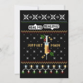 Cartes Pour Fêtes Annuelles Gamer Support Main Pixel Art Syringe Noël (Devant)
