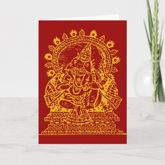 Cartes Pour Fêtes Annuelles Ganesh : Dieu de succès (Devant)