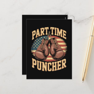 Cartes Pour Fêtes Annuelles Gants de boxe Part Time Puncher