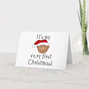 Cartes Pour Fêtes Annuelles Garçon Afro-Américain 1er Noël