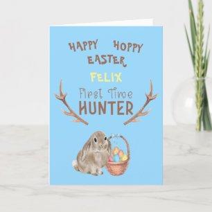 Cartes Pour Fêtes Annuelles Garçon chasseur pour la première fois 1ère Pâques