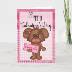 Cartes Pour Fêtes Annuelles Garçon Puppy Love Happy Valentine Greeting Card 1