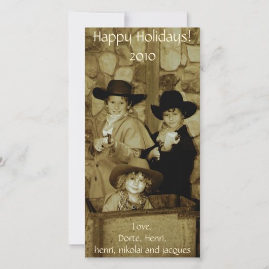 Cartes Pour Fêtes Annuelles Garçons (Devant)