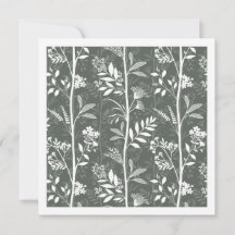 Garden Dream vertical botanic dark green florals