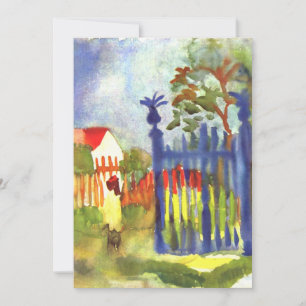 Cartes Pour Fêtes Annuelles Garden Gates, célèbre peinture d'August Macke