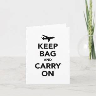 Cartes Pour Fêtes Annuelles Garder le sac et continuer