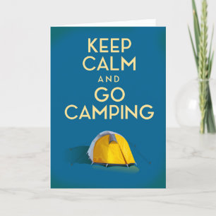 Cartes Pour Fêtes Annuelles Gardez votre calme et partez camper impression vin