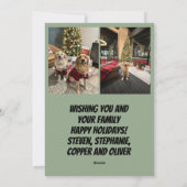 Cartes Pour Fêtes Annuelles Garland and Berries Happy Holidays Card (Dos)