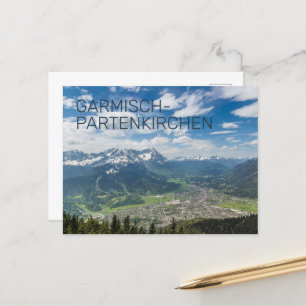 Cartes Pour Fêtes Annuelles Garmisch-Partenkirchen Bavaria Alpes Panorama Cade