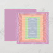 Cartes Pour Fêtes Annuelles Gâteau bonbon Bloc de couleur pastel (Devant / Derrière)