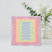 Cartes Pour Fêtes Annuelles Gâteau bonbon Bloc de couleur pastel (Debout devant)