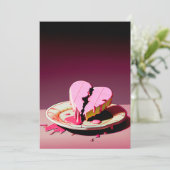 Cartes Pour Fêtes Annuelles gâteau cardiaque cassé (Debout devant)