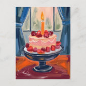 Cartes Pour Fêtes Annuelles Gâteau d'anniversaire aux fraises (Devant)