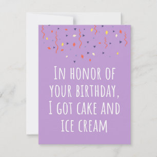 Cartes Pour Fêtes Annuelles Gâteau d'anniversaire drôle joyeux anniversaire