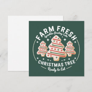 Cartes Pour Fêtes Annuelles Gâteau d'arbre de Noël frais de la ferme Fêtes de 
