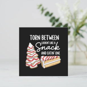 Cartes Pour Fêtes Annuelles Gâteau en forme de sapin de Noël déchiré entre res