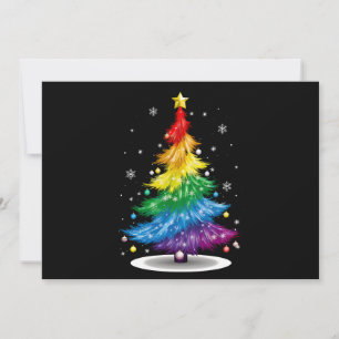 Cartes Pour Fêtes Annuelles Gay LGBT Pride Arbre de Noël Arc-en-ciel Joyeux No