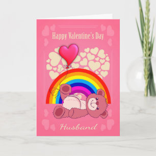 Cartes Pour Fêtes Annuelles Gay, Mari, Saint Valentin avec ours en peluche