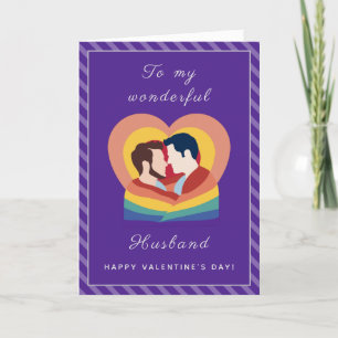 Cartes Pour Fêtes Annuelles Gay pride Couple LGBTQ Mari Saint Valentin Ho