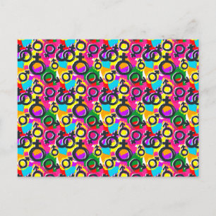 Cartes Pour Fêtes Annuelles Gay pride Genre Neon Motif