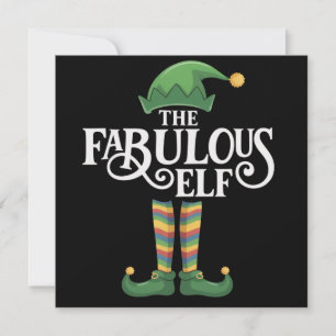 Cartes Pour Fêtes Annuelles Gay The Fabulous Elf Ensemble de famille assorti p