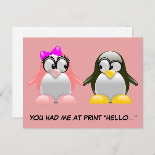 Cartes Pour Fêtes Annuelles Geek informatique Valentine : Programmation Langue (Devant / Derrière)